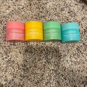 set of 4 mini laneige lip masks